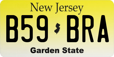 NJ license plate B59BRA