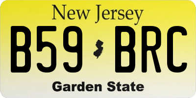 NJ license plate B59BRC