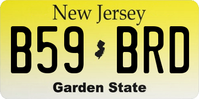 NJ license plate B59BRD