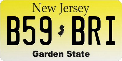 NJ license plate B59BRI