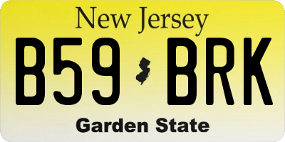 NJ license plate B59BRK