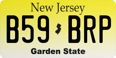 NJ license plate B59BRP