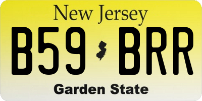 NJ license plate B59BRR