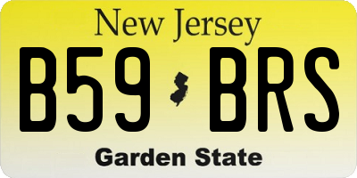 NJ license plate B59BRS
