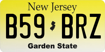 NJ license plate B59BRZ