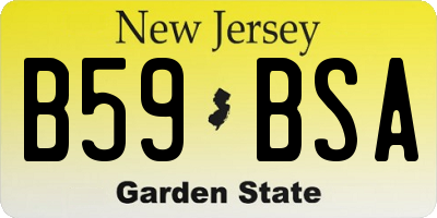 NJ license plate B59BSA