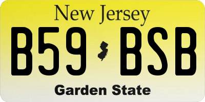 NJ license plate B59BSB