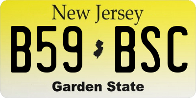 NJ license plate B59BSC