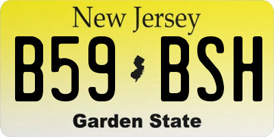 NJ license plate B59BSH