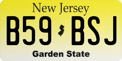 NJ license plate B59BSJ