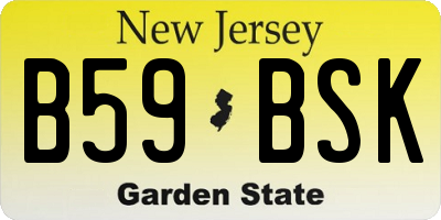 NJ license plate B59BSK