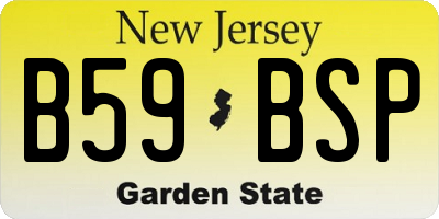 NJ license plate B59BSP