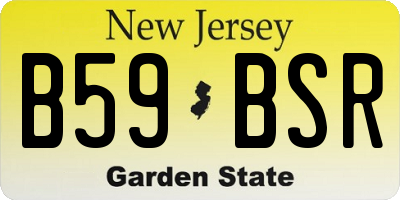NJ license plate B59BSR