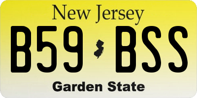 NJ license plate B59BSS