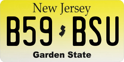 NJ license plate B59BSU