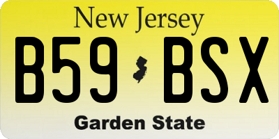 NJ license plate B59BSX