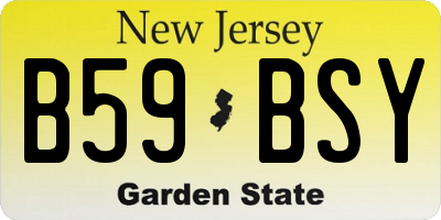 NJ license plate B59BSY