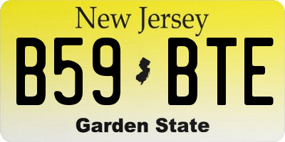 NJ license plate B59BTE