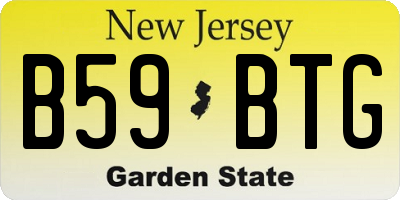 NJ license plate B59BTG