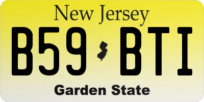 NJ license plate B59BTI