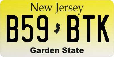 NJ license plate B59BTK