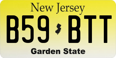 NJ license plate B59BTT