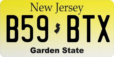 NJ license plate B59BTX