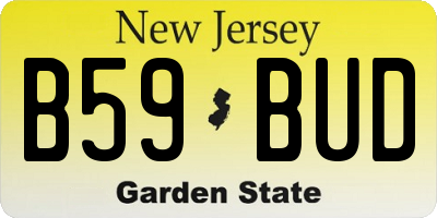 NJ license plate B59BUD