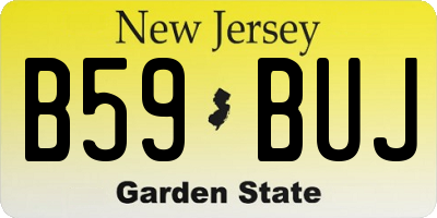 NJ license plate B59BUJ
