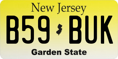NJ license plate B59BUK