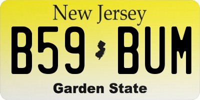 NJ license plate B59BUM