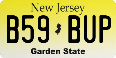 NJ license plate B59BUP