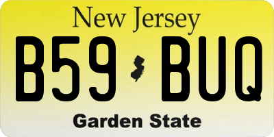NJ license plate B59BUQ