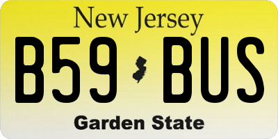 NJ license plate B59BUS