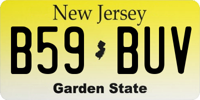 NJ license plate B59BUV