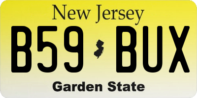NJ license plate B59BUX
