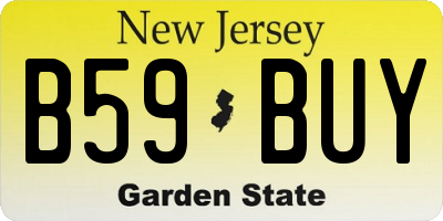 NJ license plate B59BUY