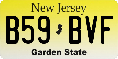 NJ license plate B59BVF