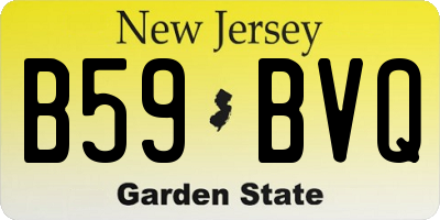 NJ license plate B59BVQ