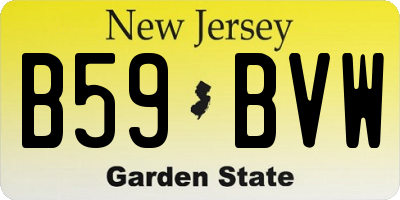 NJ license plate B59BVW