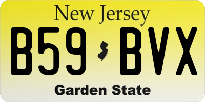 NJ license plate B59BVX