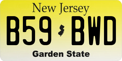 NJ license plate B59BWD