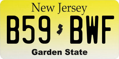 NJ license plate B59BWF