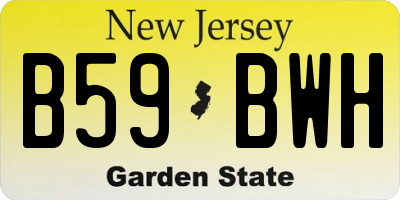 NJ license plate B59BWH