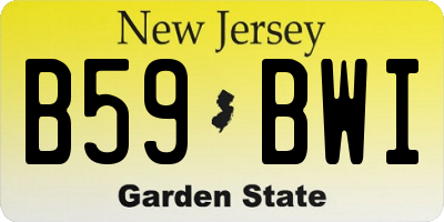 NJ license plate B59BWI