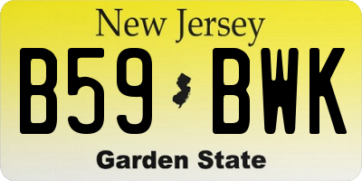 NJ license plate B59BWK