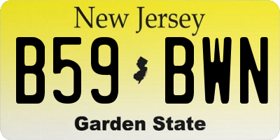 NJ license plate B59BWN
