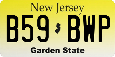 NJ license plate B59BWP