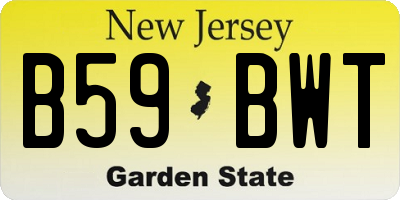NJ license plate B59BWT