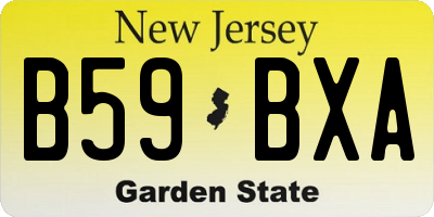 NJ license plate B59BXA